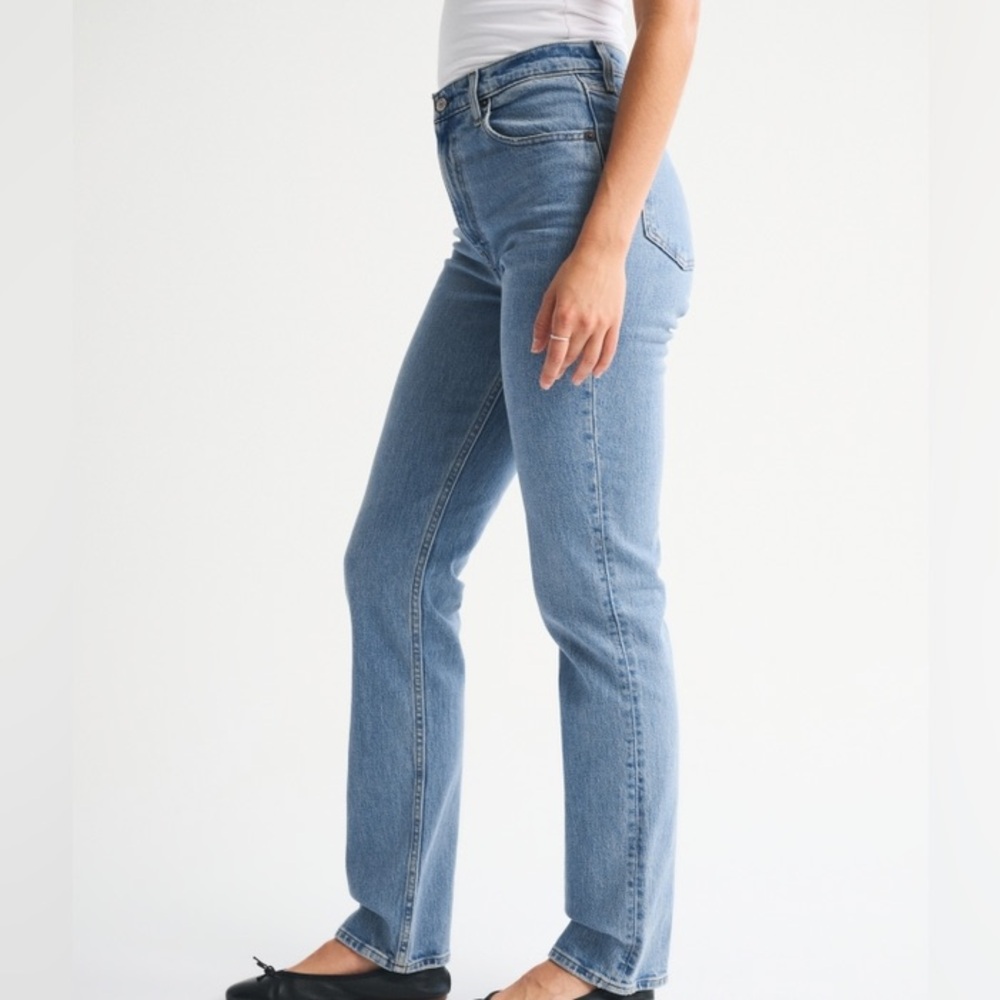 Abercrombie & Fitch The 90s Straight Ultra High Rise Curve Love Size 27/4s - Picture 6 of 15